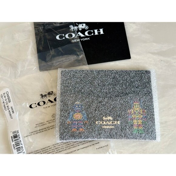 S NWT COACH COSMIC ROBOT SLIM ID/CARD CASE SIGNATURE CW929 - Picture 8 of 9